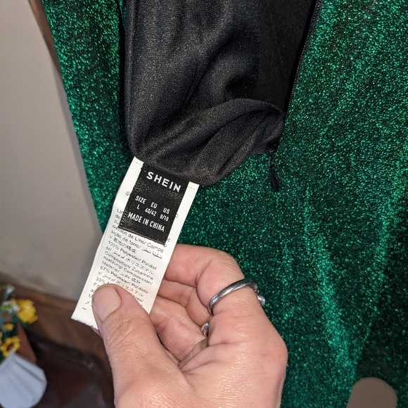 Two Shein size Large new without tags babydoll glitter dresses. - Picture 3 of 6